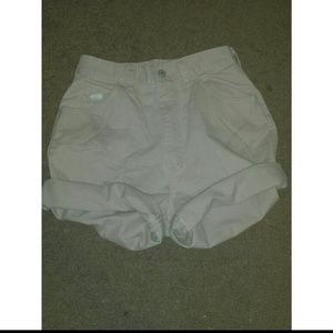 ? dusty rose high waisted shorts ?