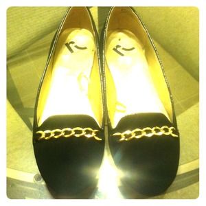 Black and Gold Loafers