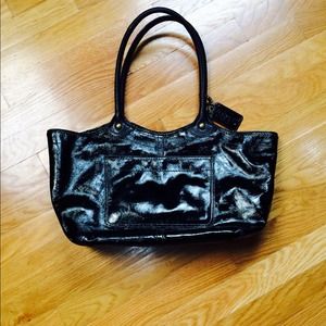 Coach patent leather tote