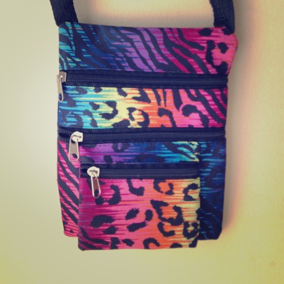 Cheetah rainbow satchel