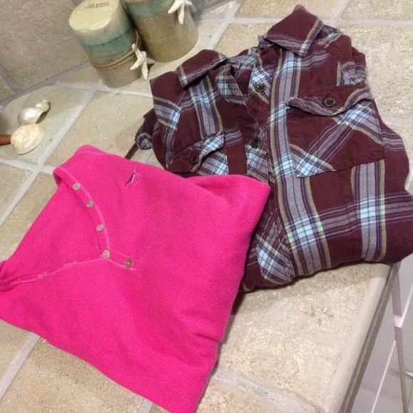 Bundle VS PINK Henley & BKE Button Down.