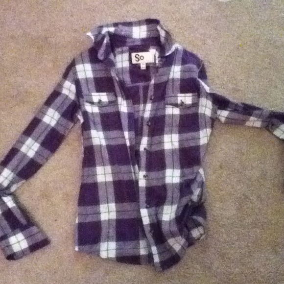 Purple plaid flannel