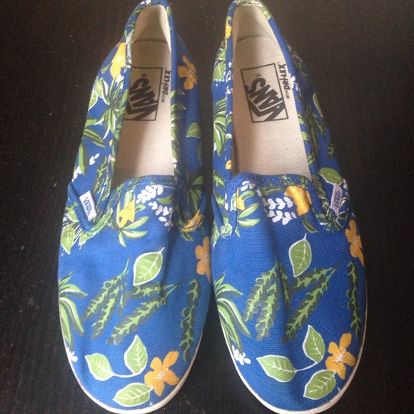 Hawaiian print slim sole Classic Vans