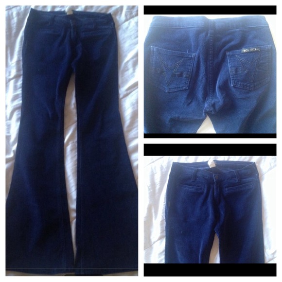 Marc Vachon navy pants corduroy sz 28 bell bottoms