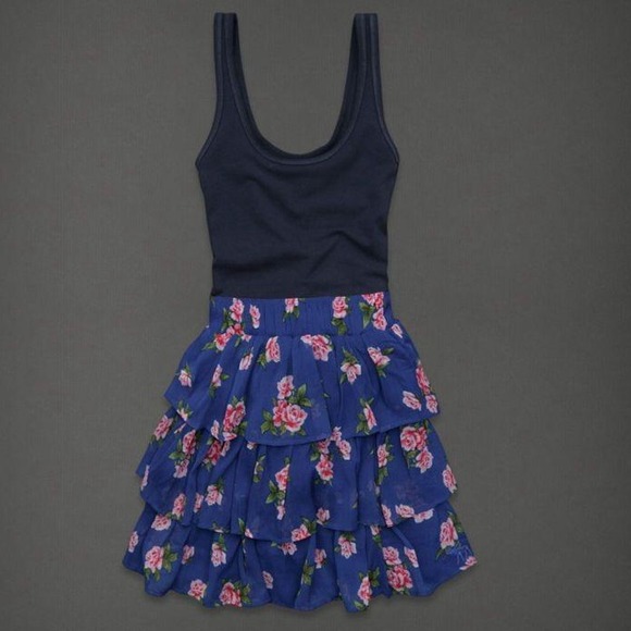 Abercrombie blue floral dress