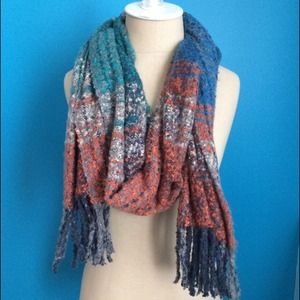SOLD IN BUNDLE NWT blue and orange scarf