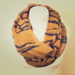 Tiger Print Infinity Scarf