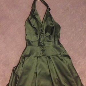 Black halter top dress