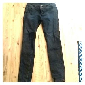 Leopard print high waisted jeans