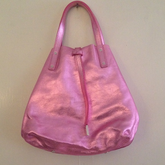 Hot Pink Leather Tiffany & Co Reversible Tote