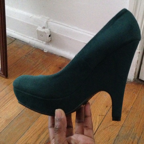 Dark green heels