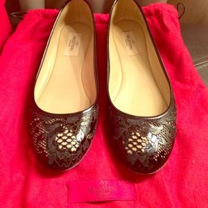 Valentino Laser Lace Ballet Flats