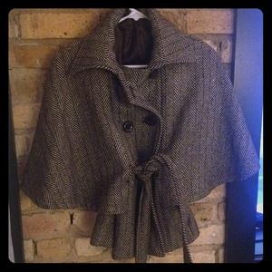 Herringbone cape- LAST CHANCE!