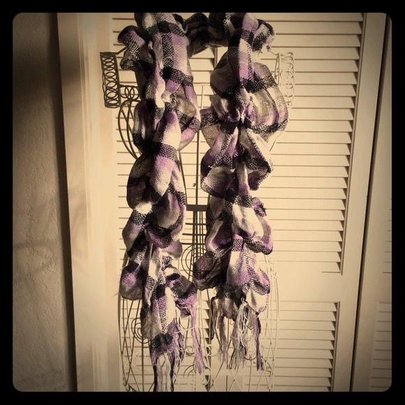 Purple n gray  scarf♥️sold♥️