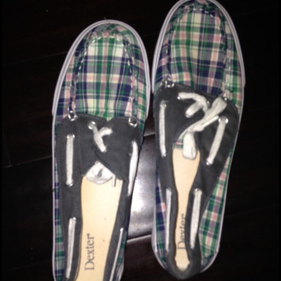Plaid boat shoes