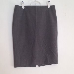 Banana Republic Gray Pinstriped Pencil Skirt