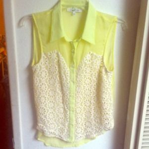 Floral vintage chiffon lace shirt