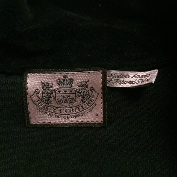Black velour Juicy Couture zip-up - Picture 3 of 4