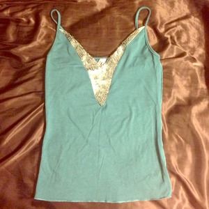 Turquoise sequin tank from Urban Outfitters