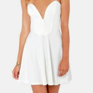 LULUS ivory/off-white strapless dress