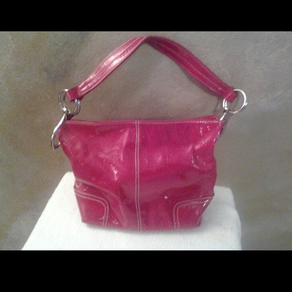Shiny red bag