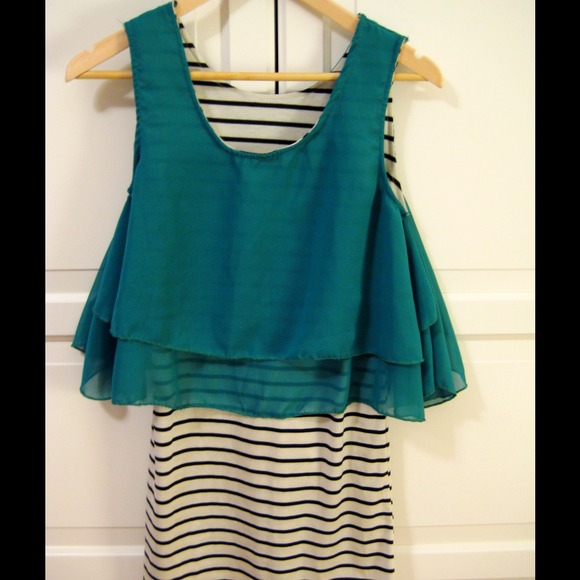 Green Striped Top