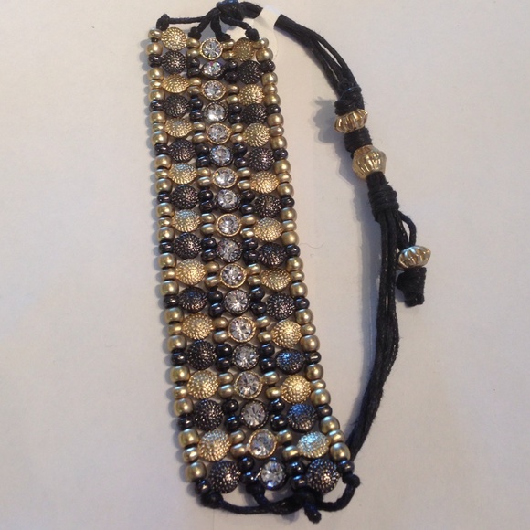 beaded gold bracelet