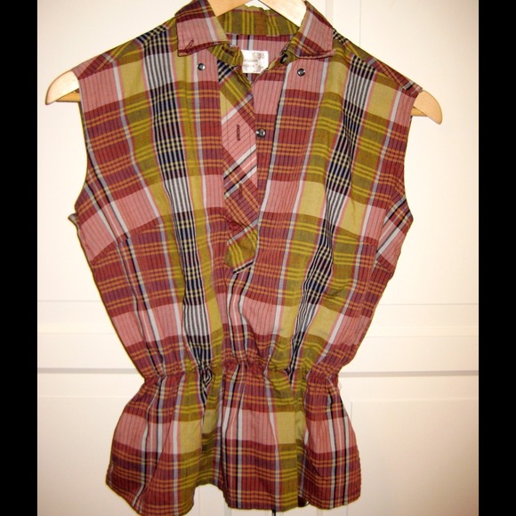 Vintage Plaid Top