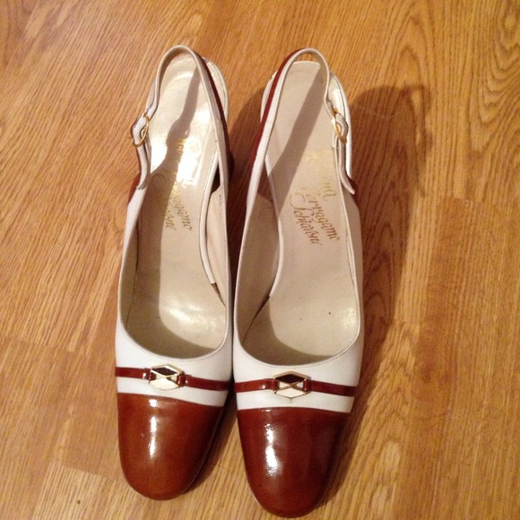 Vintage Ferragamo sling backs