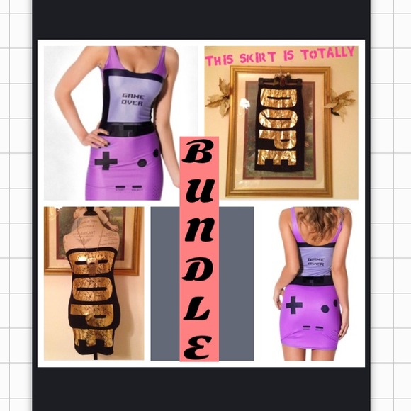 multi Dresses & Skirts - 💢BUNDLE💢Totally dope skirt & video game dress