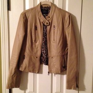 ❎BUNDLED❎Camel colored Leather Moto Jacket