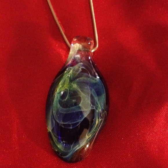 Italian blown glass necklace