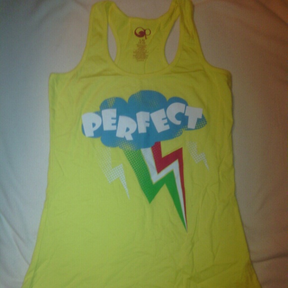Racerback yellow tank top