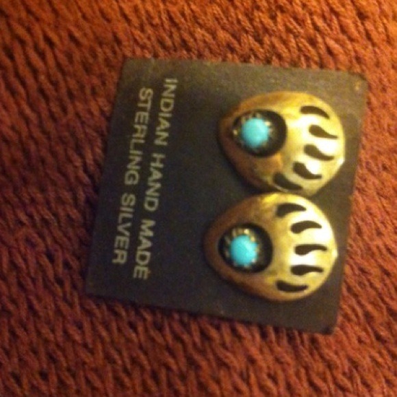 Sterling and Turquoise authentic native earrings!