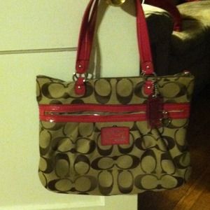 Pink and Tan Coach Bag!