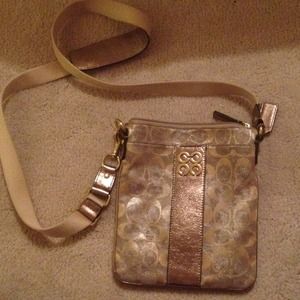 Stunning Gold Coach Crossbody