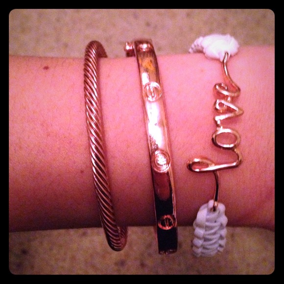 Rose gold bracelets