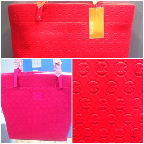 BRIGHT PINK Michael kors tote - Picture 1 of 2