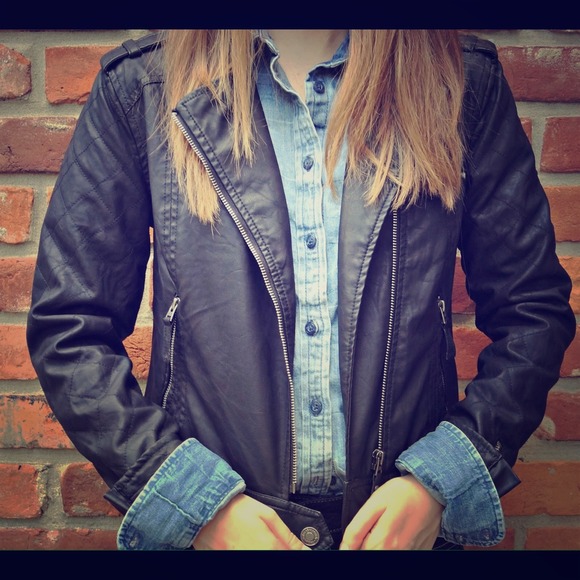 Aeropostale faux leather moto jacket!