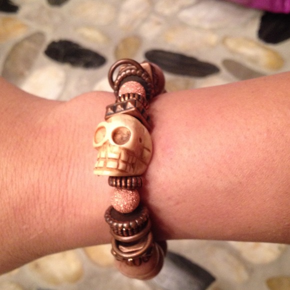 Handmade one of a kind Skull bracelet