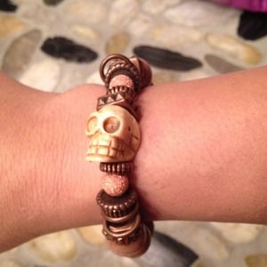 Handmade one of a kind Skull bracelet