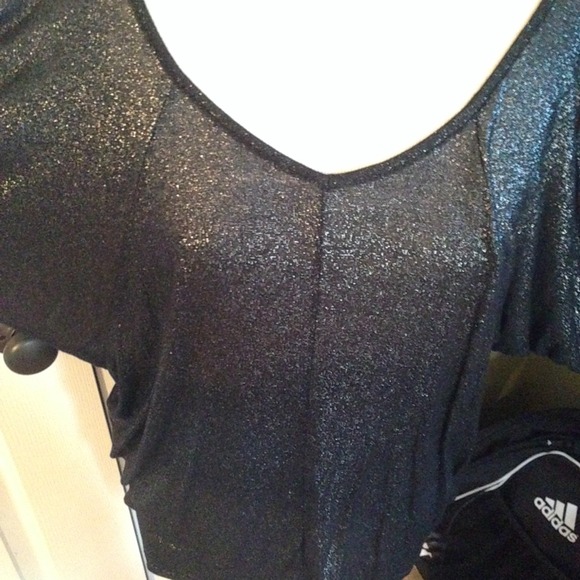 Soft Black Shimmer Top - Picture 2 of 4