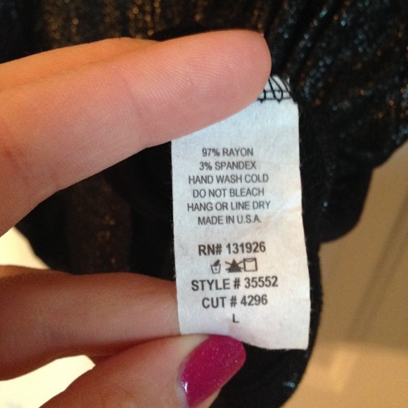 Soft Black Shimmer Top - Picture 4 of 4