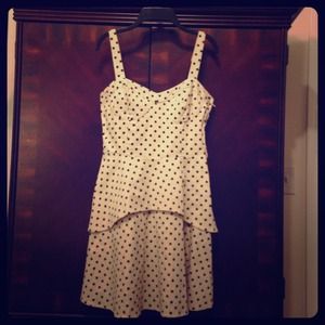 NWT-bar III AntiqueBerkely pokadot Ivory & BLK Med