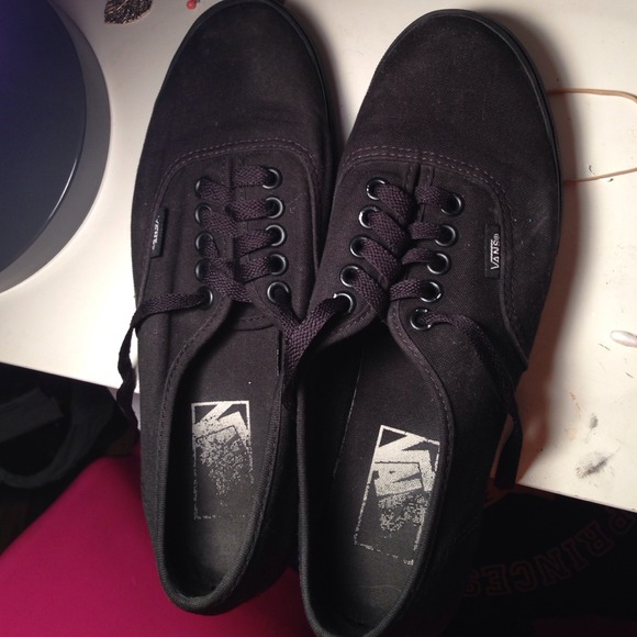 Plain Black Vans