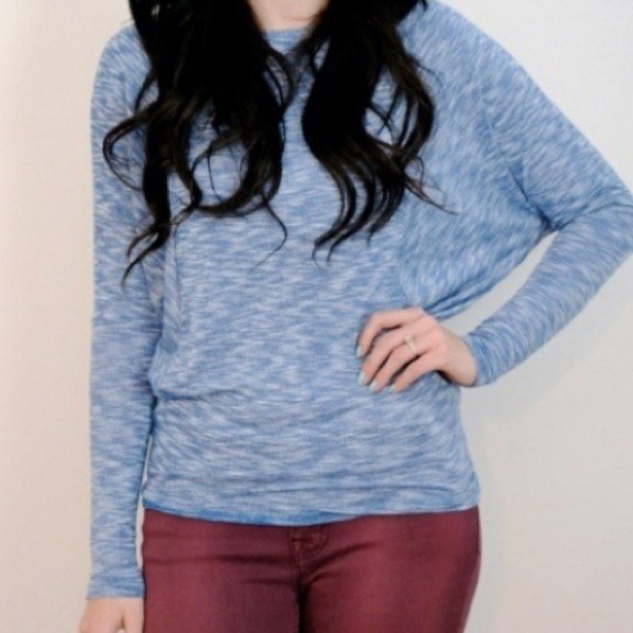 Faded blue long sleeved top