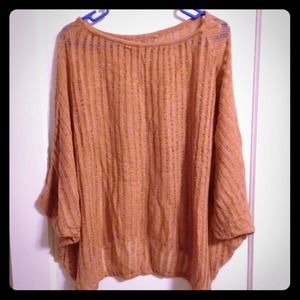 Peach comfy throw over top