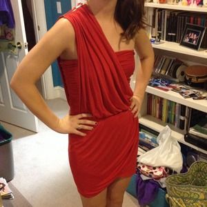 Red cotton tulip dress!