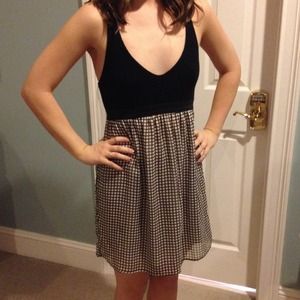 Black and white classic dress