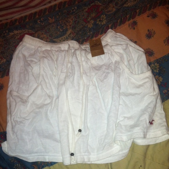 Hollister size S white skirt w/pockets &drawstring - Picture 1 of 3